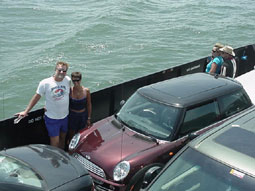 On the ferry to Ocracoke, next to the Mini